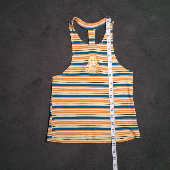 Care Bears Striped Halter Tank Top Cotton Blend Fun Playful Nostalgic Multicolor - Picture 6 of 8